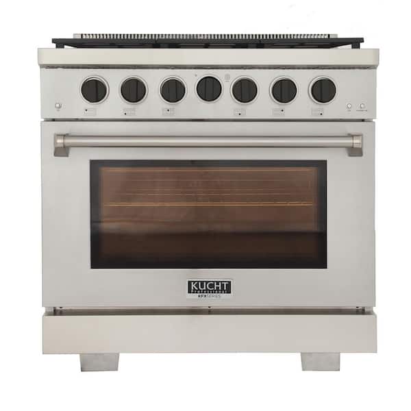 Stainless Steel gas range 6 German sealed burners with Convection Oven