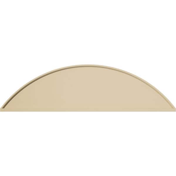 56-in W x 15-in H x 2-in P Segment Arch Smooth Signature Urethane Pediment, Primed Tan