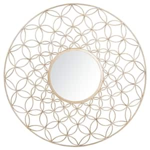 Trinda 31.5 in. X 31.5 in. Champagne Framed Mirror