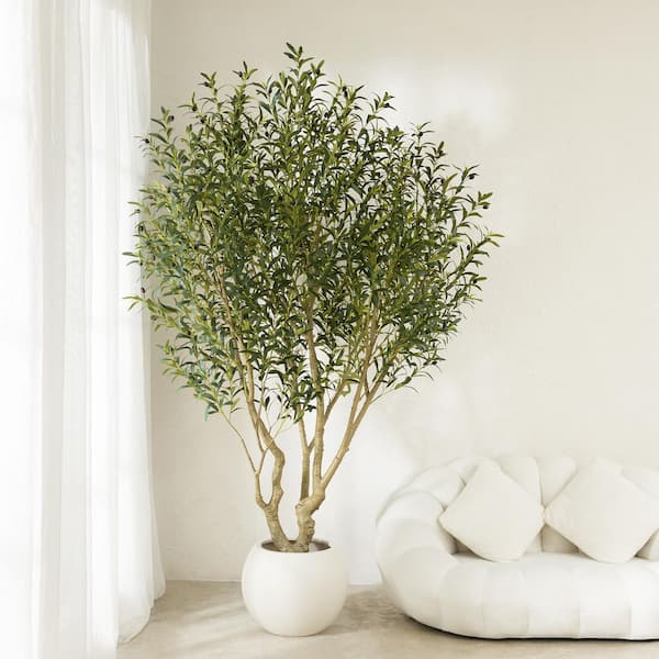 8 ft. Artificial Olive Tree-Faux Silk Plant Fake Tree for Home Office Decor Indoor\Outdoor Plant Living Room