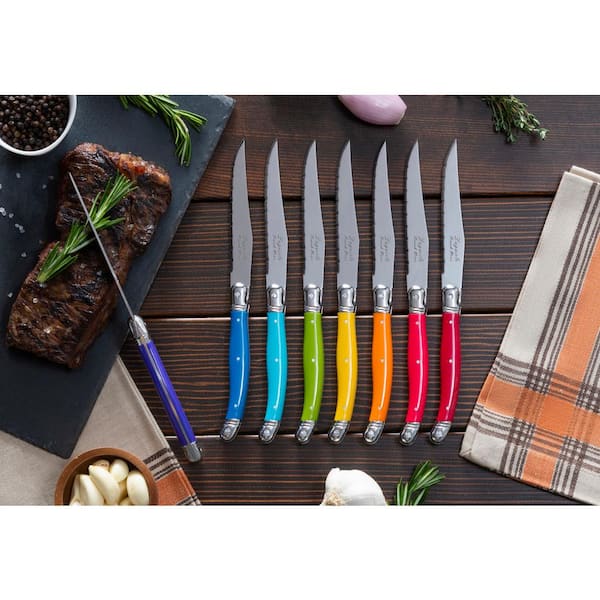 8 Set Stainless Steel Steak Knives Serrated 8.5 Knife Cutlery Kitchen Utensil