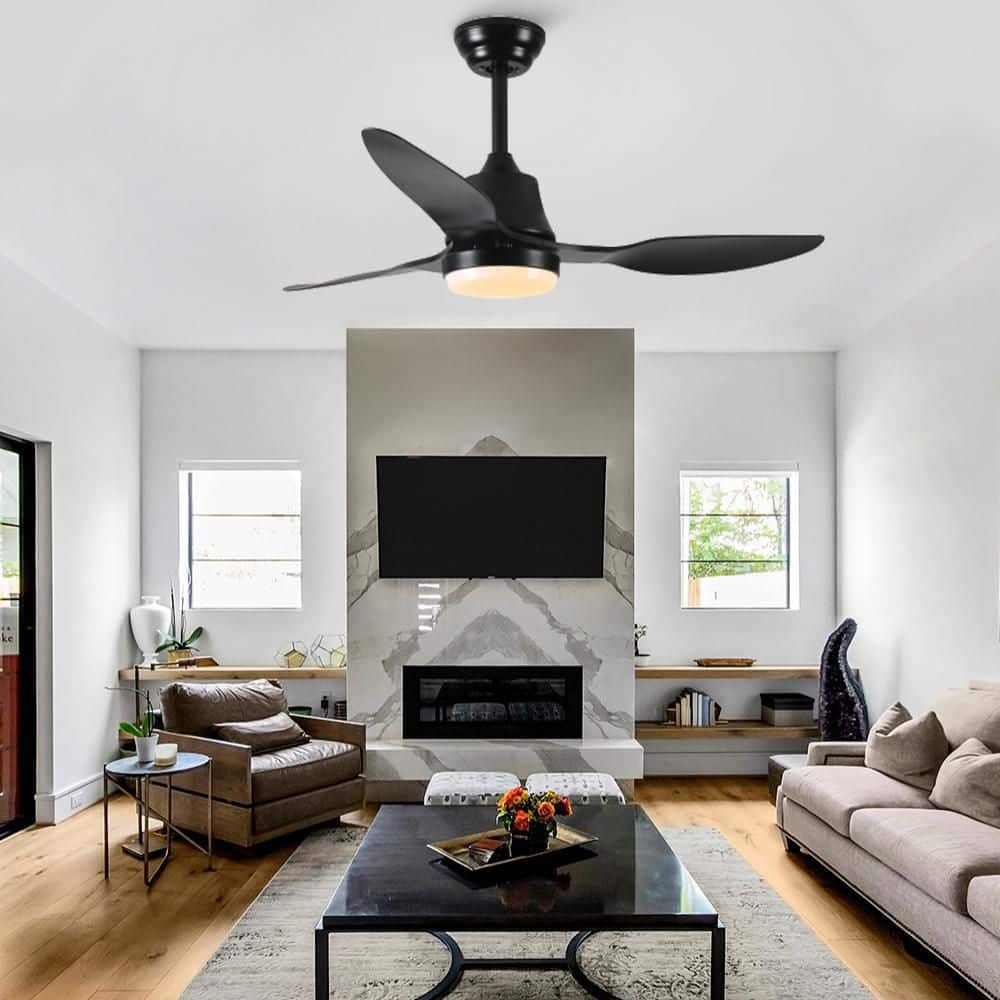 Ventisplendor 42 in. Smart Indoor Matte Black Standard Ceiling Fan with Light included Remote Control and App Control price history on PriceWatchPro