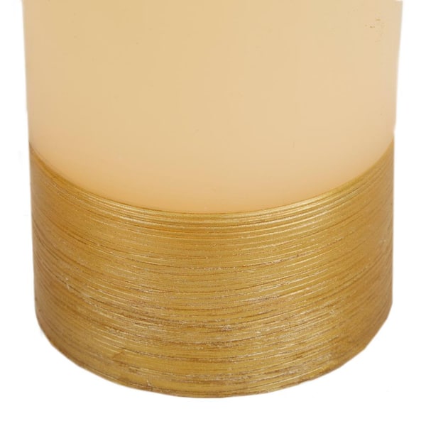 Litton Lane Gold Wax Traditional Flameless Candle