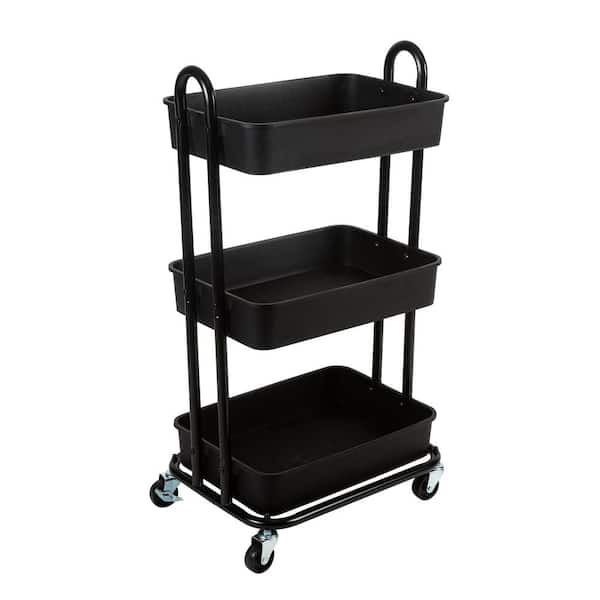 ORGANIZE IT ALL 3 Tier Rolling Multifunctional Storage Cart