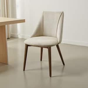 Gena Dining Side Chair Set of 2, Panel Backrest, Brown Solid Mango Wood By Casagear Home main image 1