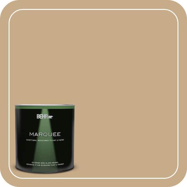 BEHR MARQUEE 1 qt. #ICC-61 Toasted Grain Semi-Gloss Enamel Exterior Paint & Primer