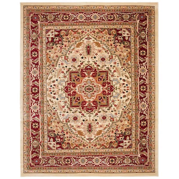 Lyndhurst 12 ft. x 18 ft. Ivory/Red Oriental Area Rug
