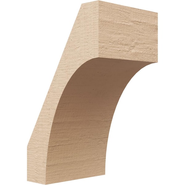 Ekena Millwork 5 in. x 10 in. x 6 in. Westlake Rough Cedar Woodgrain Timberthane Polyurethane Knee Brace, Primed