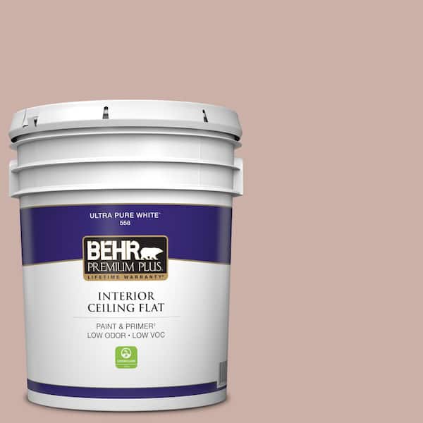BEHR PREMIUM PLUS 5 gal. #HDC-CT-07A Vintage Tea Rose Ceiling Flat Interior Paint