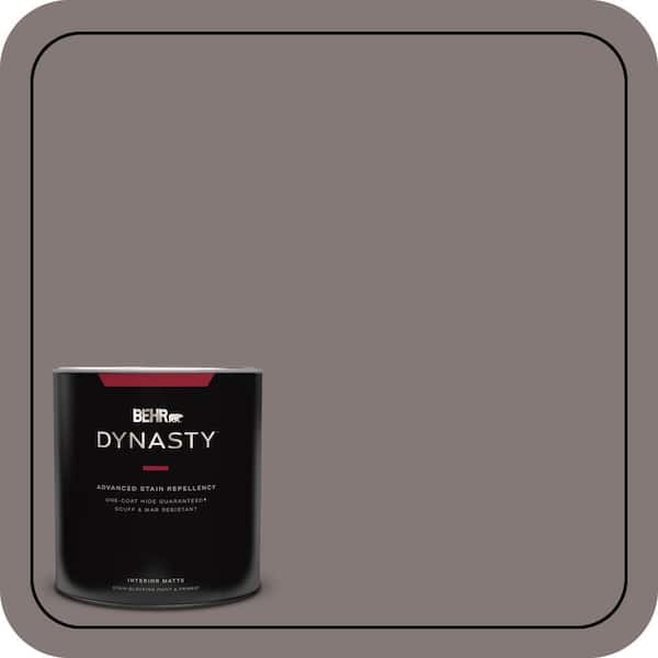 BEHR DYNASTY 1 qt. #N140-5 Complex Gray One-Coat Hide Matte Interior Stain-Blocking Paint and Primer