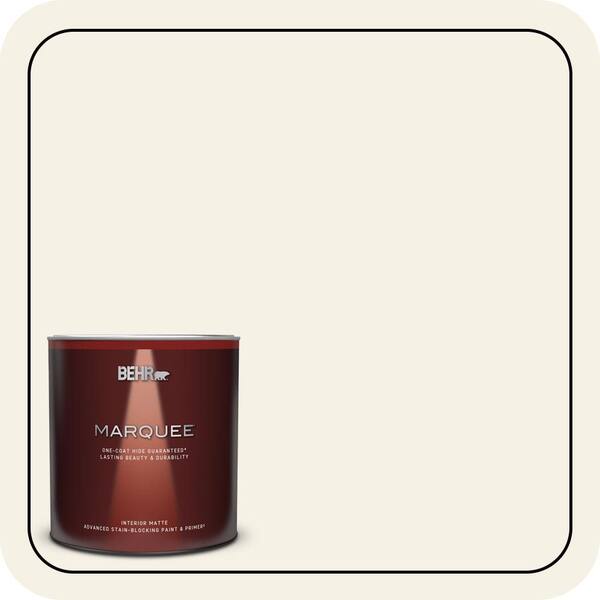 BEHR MARQUEE 1 qt. #BWC-01 Simply White Matte Interior Paint & Primer