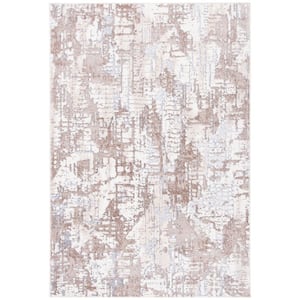 Lagoon Ivory/Gray 5 ft. x 8 ft. Abstract Distressed Area Rug