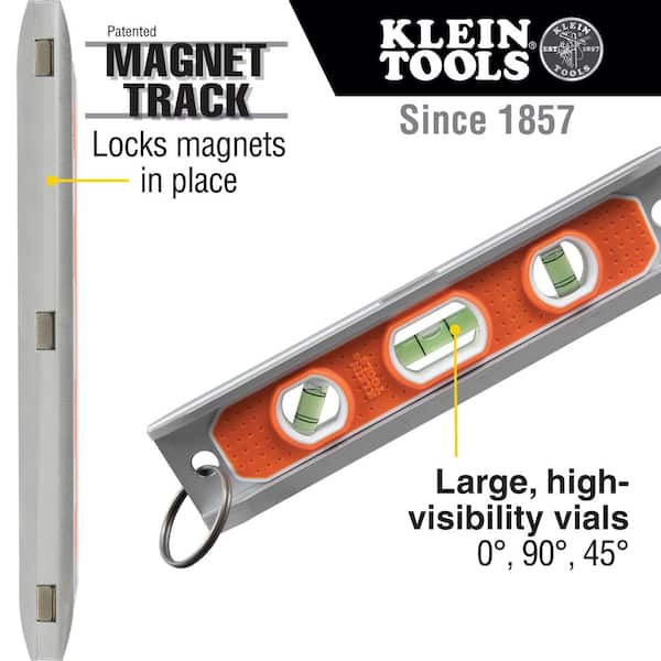 Rare Earth Magnetic Torpedo Level with Tether Ring