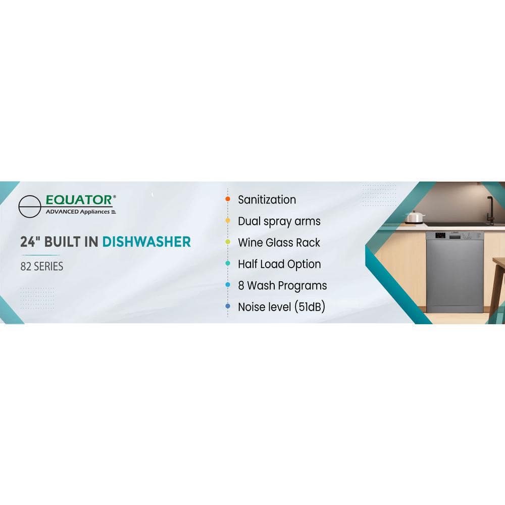 Equator 24" Stainless Steel Energy Star Quiet Dishwasher