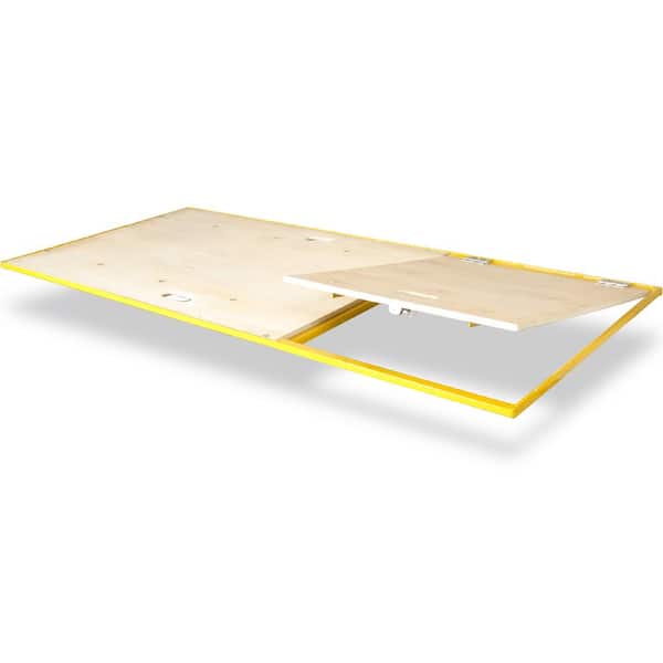 MetalTech 2.41 ft. x 5.6 ft. x .125 ft. Wood Platform Walk Board with Trap Door for Baker Scaffolding, 1000 lbs. Load Capacity
