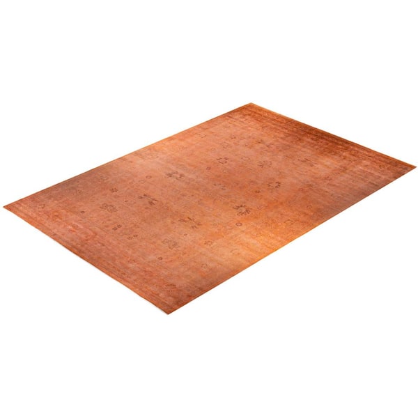Fine Vibrance One-of-a-Kind Orange 17 ft. 10 in. x 12 ft. 3 in. Handmade Area Rug