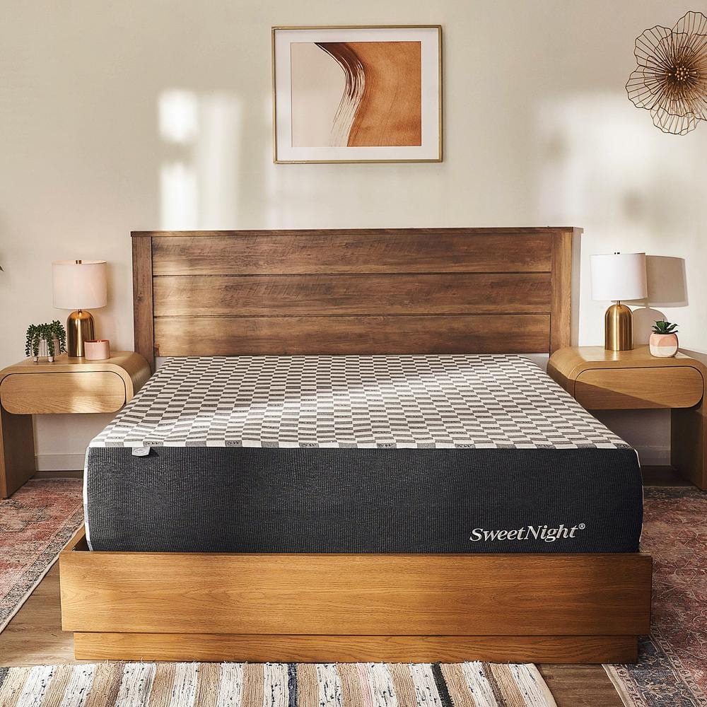 Sweetnight King Medium Gel Memory Foam 10 in. Mattress, Cooling Sleep ...