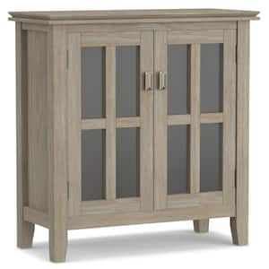 Artisan Solid Wood 30 in. Wide Contemporary Low Storage Cabinet in Distressed Grey