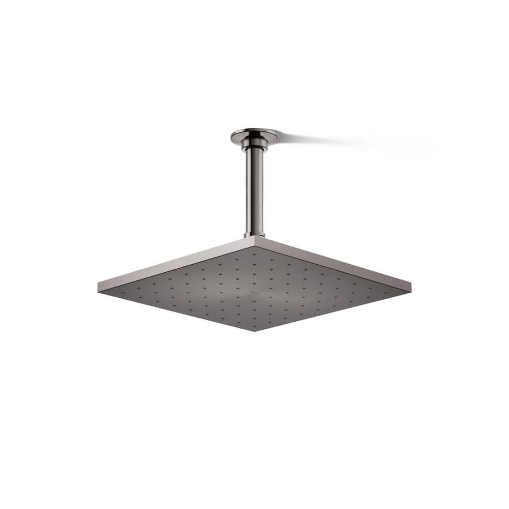 1-Spray Patterns 10 in. 2.5 GPM Rain Ceiling Mount Square Fixed Shower Head in Titanium price history on PriceWatchPro