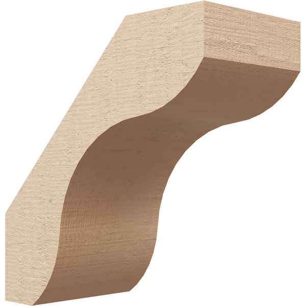 Ekena Millwork 5 in. x 10 in. x 10 in. Stanfield Rough Cedar Woodgrain Timberthane Polyurethane Knee Brace, Primed