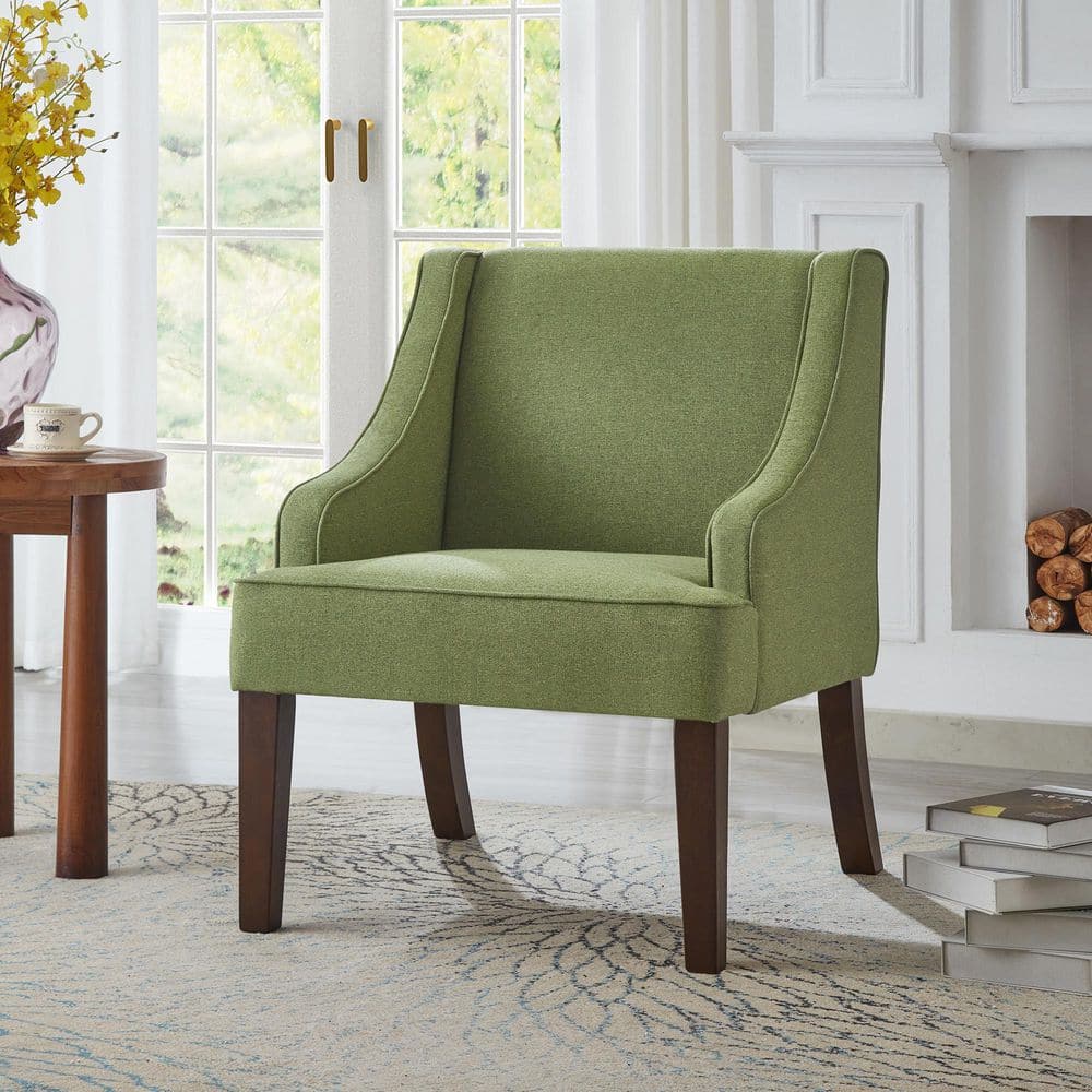 24.25 in. W Lime Green Linen Occasional Chair with Solid Wood Legs - Reading Armchair for Living Room Bedroom Office price history on PriceWatchPro