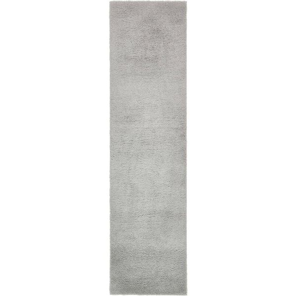 Studio Solid Shag Light Gray 2' 7 x 10' 0 Runner Rug