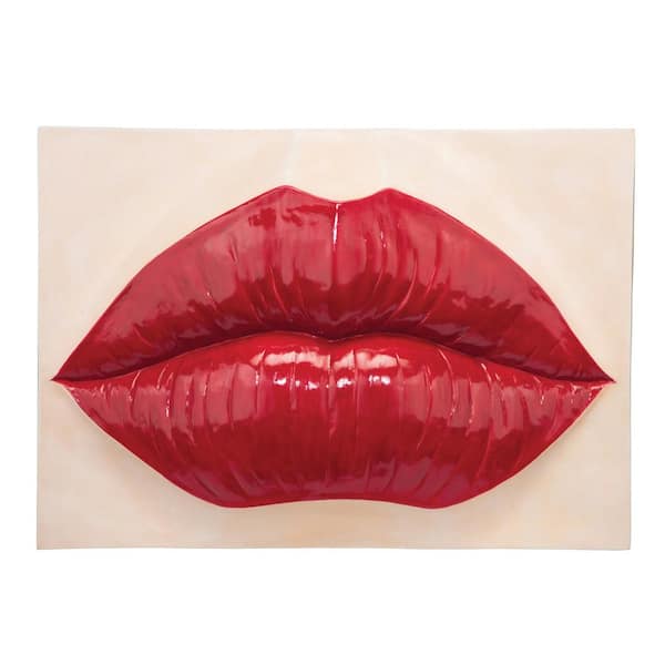 Design Toscano 21 in. x 29.5 in. Pop Art Lips Wall Sculpture