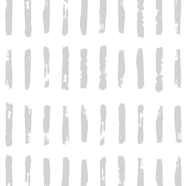 Unbranded Brush Strokes Grey Peel and Stick Vinyl Wallpaper