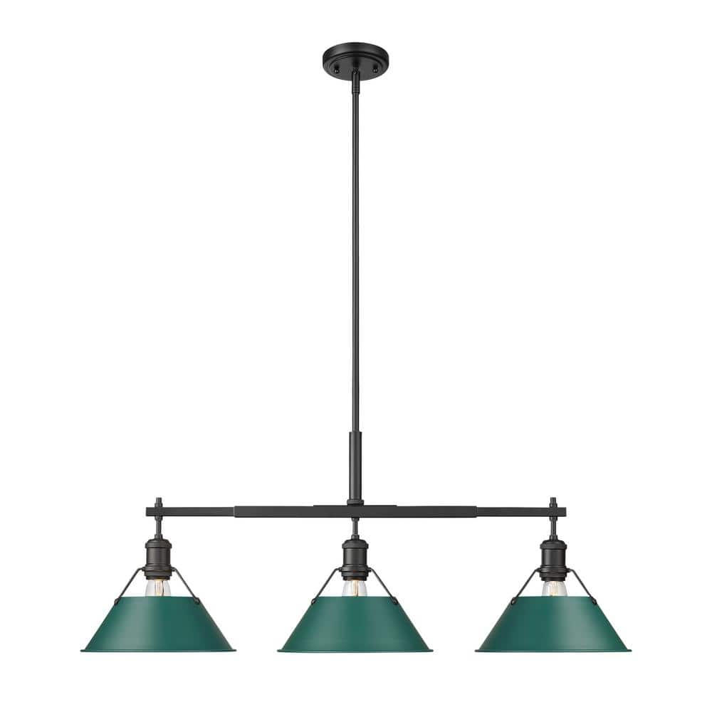 Orwell 100-Watt 3-Lights Matte Black Island Pendant Light with Metal Shade, No Bulbs Included price history on PriceWatchPro