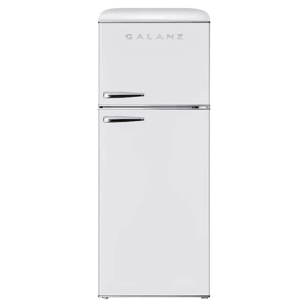 Galanz 10 cu. ft. Frost Free Top Freezer Refrigerator in Milkshake White,  ENERGY STAR GLR10TWEEFR - The Home Depot