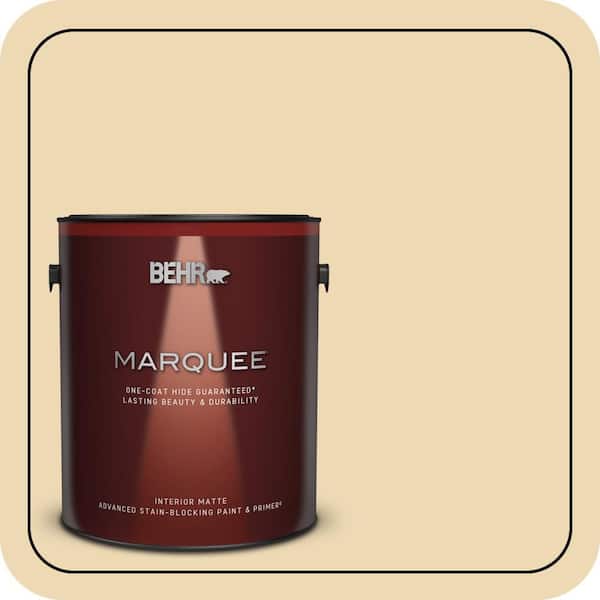 BEHR MARQUEE 1 gal. #340E-3 Bavarian Cream Matte Interior Paint & Primer