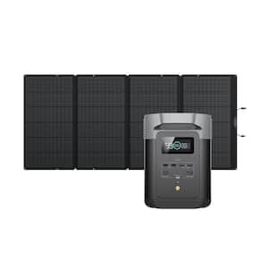 1800W Output/2700W Peak Solar Generator DELTA 2 Push-Button Start Battery Generator with 400W Solar Panel, LFP Battery
