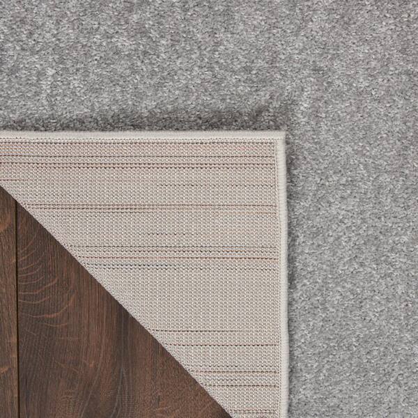 Nourison Essentials Solid Contemporary Silver Grey 3' X 5' Area Rug 3' X 5' Nourison Essentials Solid Contemporary Silver Grey 3' X 5' Area Rug 3' X 5'