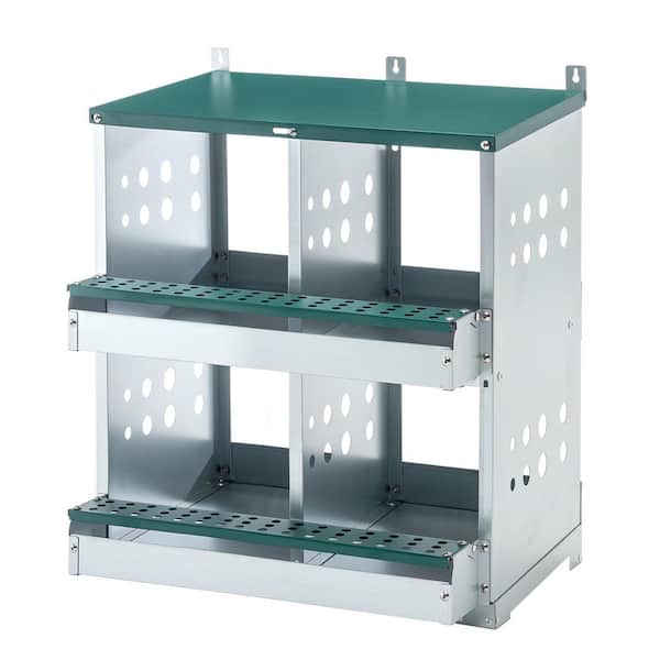 4-Room Metal Chicken Nesting Box 4-Compartment Chicken Egg Coop