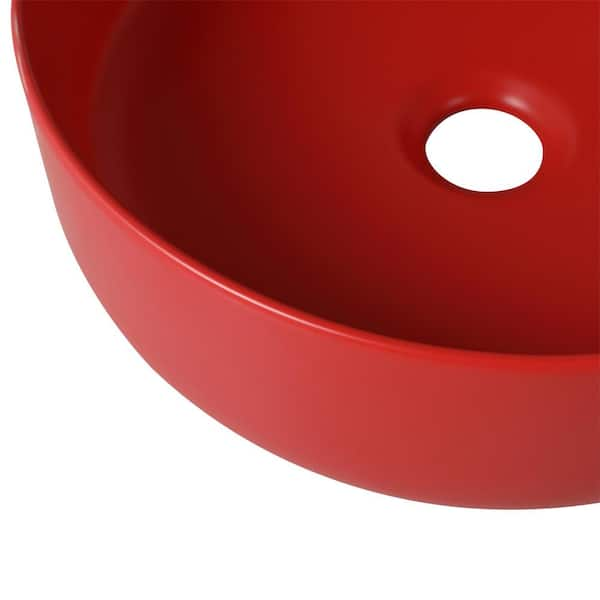 Red bowl and discount drainer