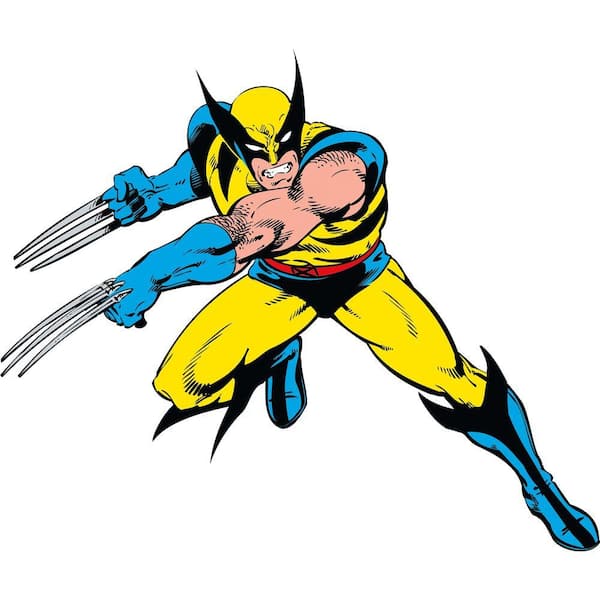 Unbranded 5 in. x 19 in. Marvel Classic Wolverine Peel and Stick Giant Wall Decals