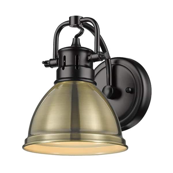 Duncan 4.875 in. 1-Light Matte Black Vanity Light