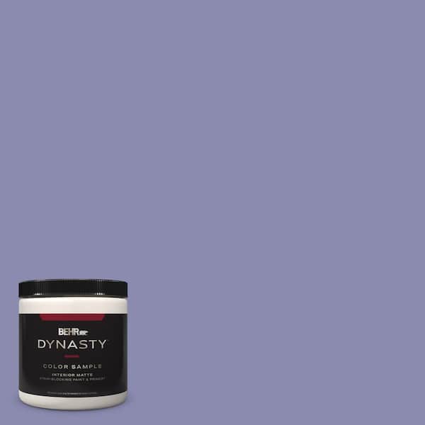 BEHR DYNASTY 8 oz. #M550-5 Violet Aura One-Coat Hide Matte Stain-Blocking Interior/Exterior Paint & Primer Sample