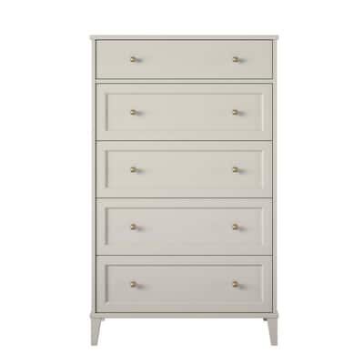Monticello, Taupe, 5-Drawer 32 in. W, Dresser