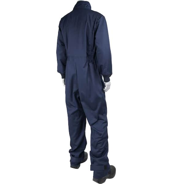 PIP Men's Large Navy Cotton/Nylon AR/FR Dual Certified Coveralls