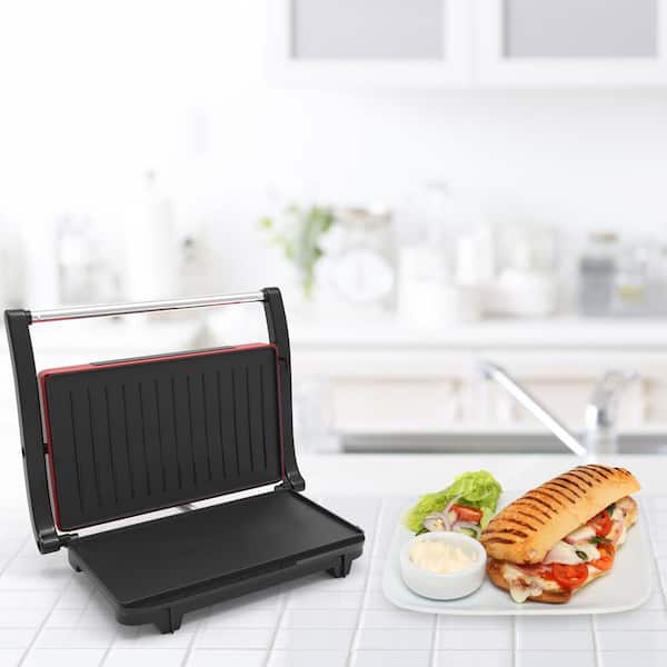 Rise by Dash 6.2 in. W Metal Nonstick Surface Pink Sandwich Grill