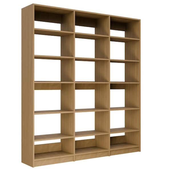 Alto Pantry Collection 102 in. W Oak Wall Mounted 3-Shelf Towers Wood Closet System