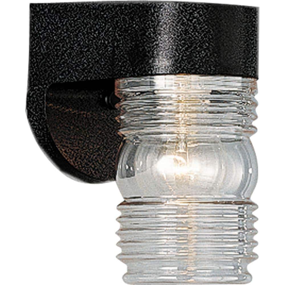 Polycarbonate Outdoor 1-Light Textured Black Clear Lexan Traditional Outdoor Wall Light price history on PriceWatchPro
