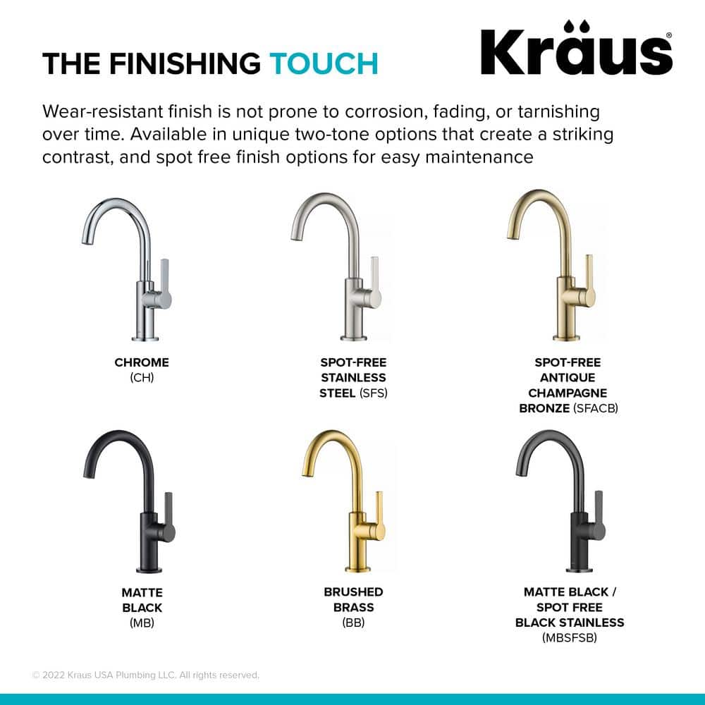 Chrome Single Handle Kitchen Bar Faucet with Pull-out Spray