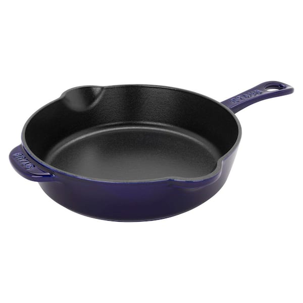 Cast Iron 8.5 in. Traditional Deep Skillet - Dark Blue