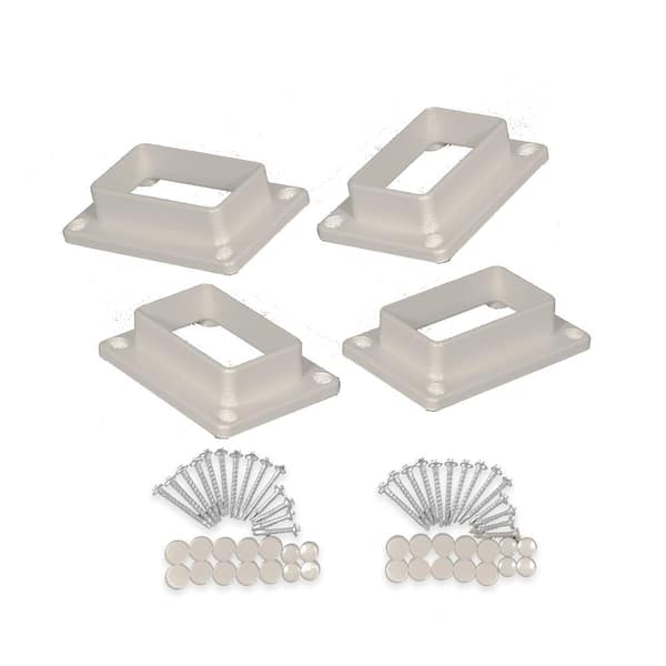 Naples Tan Straight Railing Bracket Kit (4-Piece)