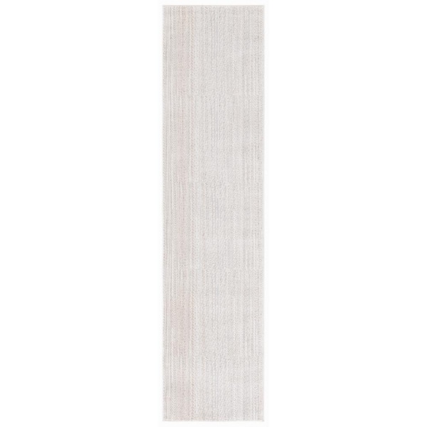 Herat 2 ft. x 6 ft. Ivory/Beige Solid Color Runner Rug