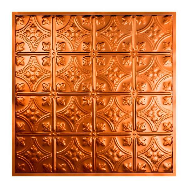 Great Lakes Tin Hamilton 2 ft. x 2 ft. Lay-In Tin Ceiling Tile in Copper
