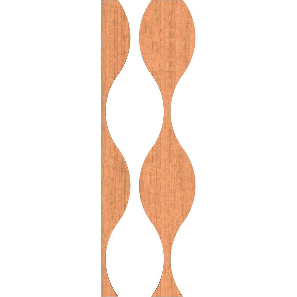 Ozark Cherry Wood Decorative Slat Wall Panel Kit, 47" x 9"