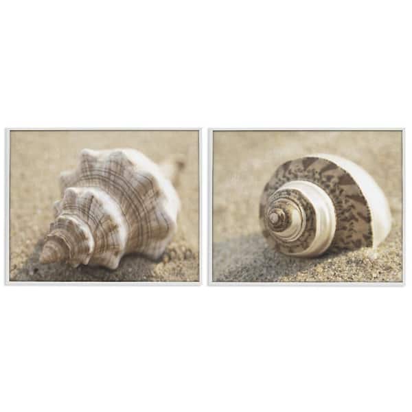 Neutral Tone Sea Life by Dora Rotondella 2 Piece White Framed Animal Giclee Art Print 24 in. x 30 in.